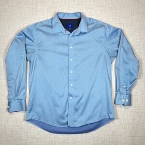 Egara Button Down Men's XL Dobby Non Iron Long Sleeve Dress Shirt Soft Casual